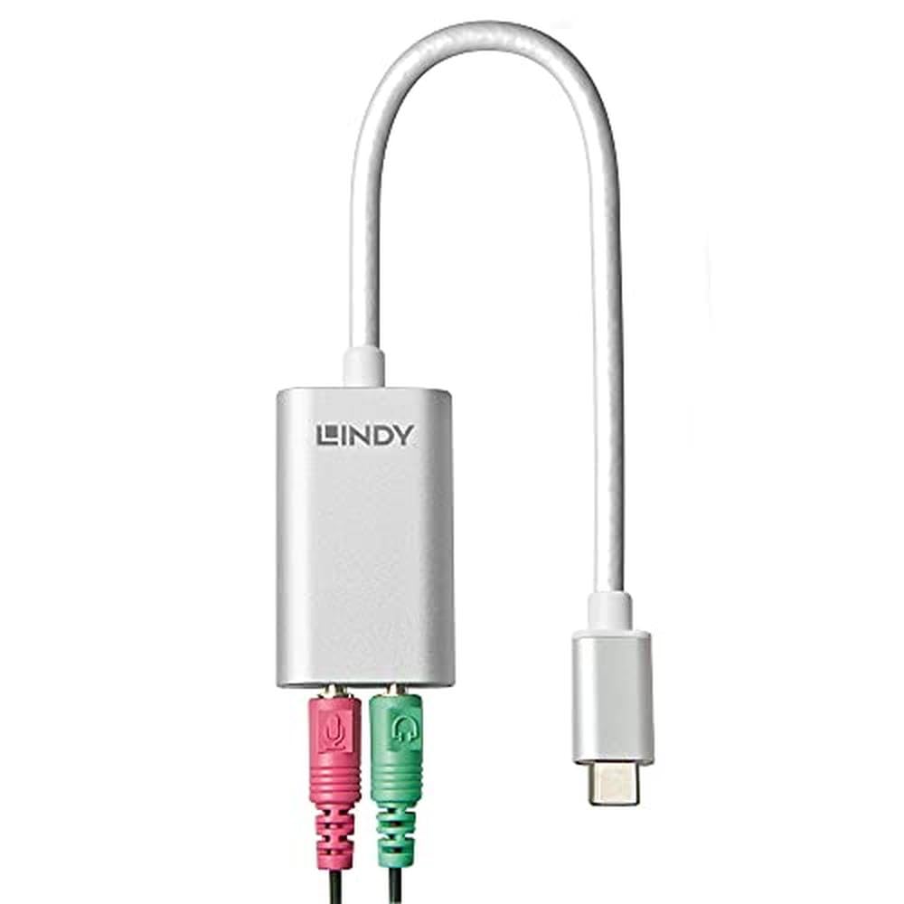 LINDY USB TypeC - 3.5mmアクティブオーディオ変換ケーブル Amazon.com: LINDY USB C to 3.5mm Audio Adapter, Sound Card