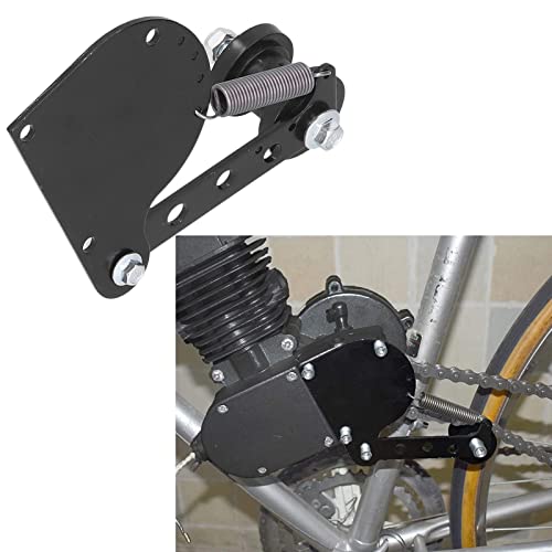 Kettenspanner, Einfache Installation und Langlebiges Design, Kettenspanner Kit, Federbelasteter Metalllegierung Schwarz, for E-Bike Fahrer, Motorisierte Fahrräder, Offroad Touren