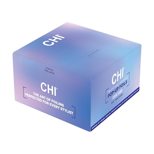 CHI Pop-Up Foils, Ready to Use Pre-Cut & Self-Dispensing Hair Foils, Ultimate Solution for Seamless Foil Application, 400 Sheets, Classic Silver - image 6