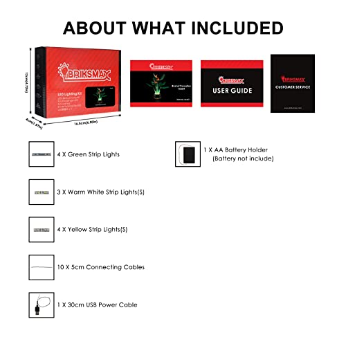 BRIKSMAX Led Beleuchtungsset für Lego Creator Paradiesvogelblume - Compatible with Lego 10289 Bausteinen Modell - Ohne… – Bild 7