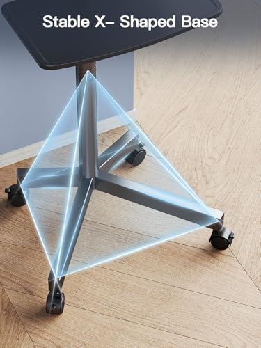 Image of PERLESMITH Rolling TV Stand on Wheels for 23-65 Inch TVs,Tilt Mobile TV Cart Holds up to 99 lbs with Adjustable Height Shelf, Outdoor TV Stand for Bedroom Max VESA 400x400mm PSTVMC04 (Pack of 2)