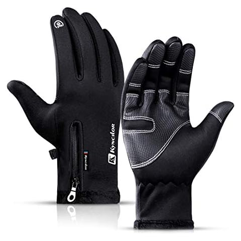 Zaloife Winter Windproof Thermal Gloves Anti Slip Touch Screen Gloves Cold Weather Cycling Gloves for Men Women Driving Running Outdoor Sports Warm (XL) Cover