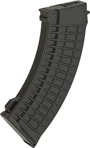 Evike Airsoft - CYMA FlashMag Airsoft Hi-Cap Magazine for AK Series AEG Rifles (Color: Black / 520rd / Waffle)