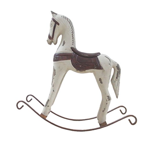 Corte de madera Artificial HerZii caballo de madera caballo de hierro antiguo de imitación decoración para el hogar inferior caballo tallado de regalo de los niños