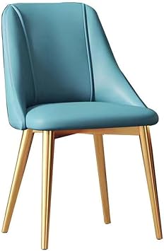 Seat Chair, Leather Accent Chair Living Room Chair Leisure Chair Upholstered Chair Metal Legs Home Kitchen Office Bistro Cafe Modern Wing Back Reading Chair