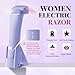 krofaue Women Electric Shaver - Cordless Waterproof Body Foil Shavers, Dry & Wet Electric Razors for Women with LED Display USB Charge Dock Purple