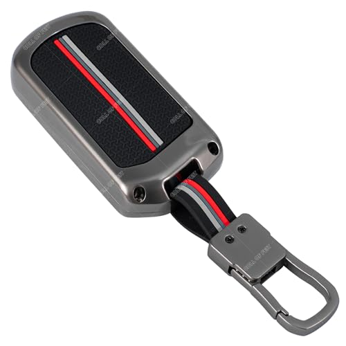 Image of Coll of Fest Premium Metal Silicon Key Cover Compatible with Mahindra Scorpio N | 3Xo | Xuv 300 | Marazzo | Xuv 700 | Xuv 400 Ev | Bolero | Thar 3 Button Flip Key Glow in the Dark