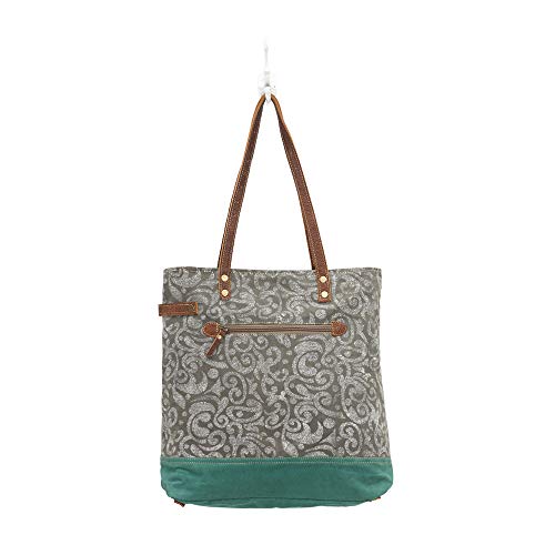 Bolso tote de lona reciclada con estampado floral miniatura 2