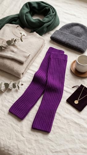 Image of Women's Cable Knit Leg Warmers - Ribbed Knee High Boot Socks for Winter, Layering & Dance Warmups