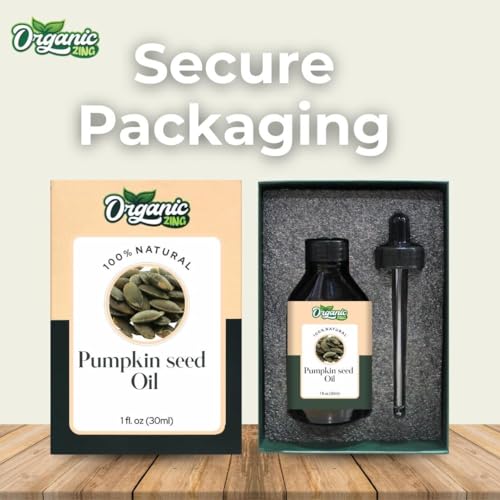Image of Organic Zing Pumpkin Seed Carrier Oil Pure & Natural for Skin care, Hair care, Body Care - 30ml