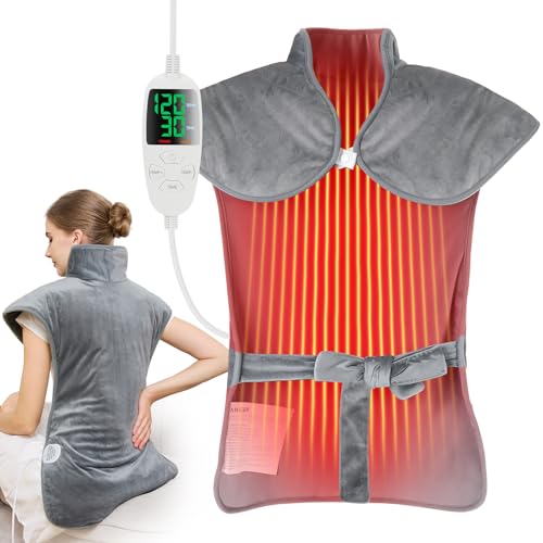 Extra Large Electric Heating Pad for Neck, Back & Shoulder Pain Relief, 25