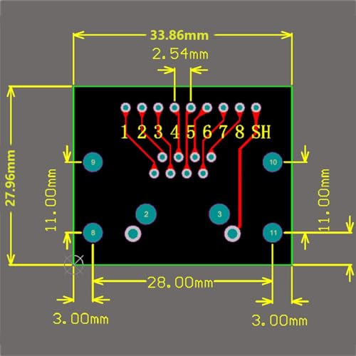 5 Pcs RJ45 Connector Breakout Board 8-pin Headers miniatura 4