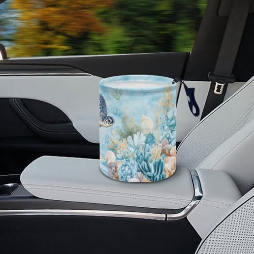 Image of Sea Turtle Car Garbage Can, Car Trash Bag, Car Garbage Bag, Hanging Car Trash Can for Car Accessories, Vehicle, Travelling, Camping, Cute Car Back Seat Organizer