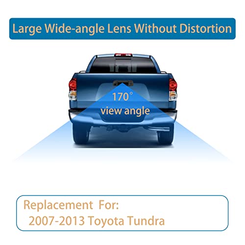 Image of Backup Camera Tailgate Handle, Compatible with Toyota Tundra 2007-2013 | With Key-Hole, with 170 Rear Viewing Angle, Waterproof, Rear View Camera, Back up Camera, Reverse Camera