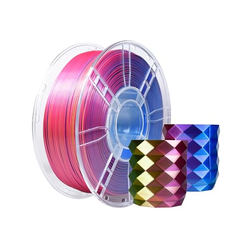 Image of iBOSS 3D Printer Filament 1kg, Tricolor PLA+ Filament 1.75mm Silk Filament Red-Yellow-Blue, 3D Printing Accessories PLA Plus Filament Multicolor, Dimensional Accuracy + /-0.02mm, Fit for 3D Printers