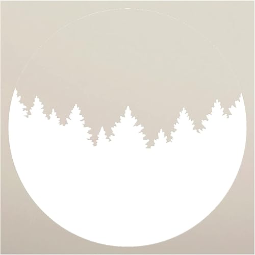 StudioR12 - Plantilla redonda para escena de árbol  Tamaño seleccionado  Hecho en Estados Unidos  Fondo de manualidades para decoración del hogar