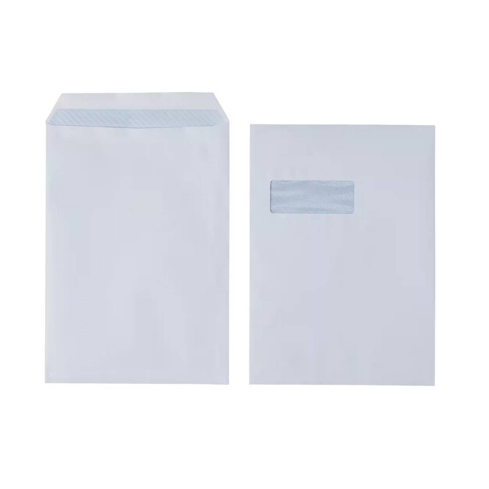 Weiß Business, selbstklebender Umschläge – Fenster C4, 90 g/m², 250 Stück