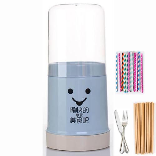 Kitchen Utensil Holder, Chopsticks Holder Drying Rack with Lid and Removable Base Silverware Caddy Flatware Drying Rack Utensil Caddy Cutlery Storage Organizer