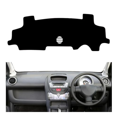 Tapis de tableau de bord pour Toyota Aygo 2005-2014 RHD avec bordure noire