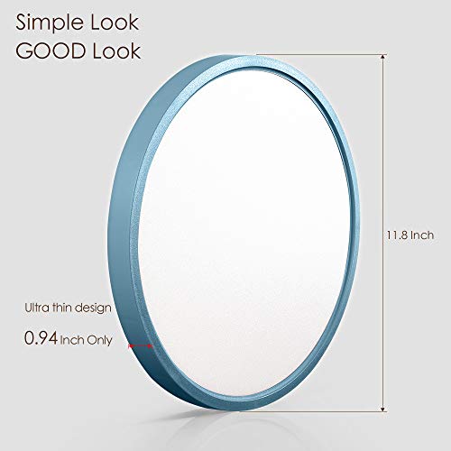 Taloya Blue Flush Mount Ceiling Light (12 Inch 20 Watt), Low Profile Round