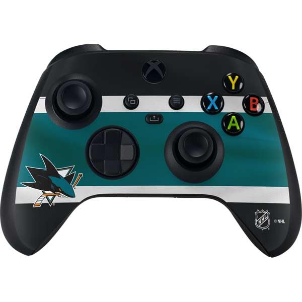 Skinit Decal Gaming Skin Compatible with Xbox Series X Controller - Officially Licensed NHL San Jose Sharks Jersey Design