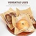 Foranda 100 Pack Heat Sealable Bakery Bags with Window, 7.1x7.5 Inch Cookie Packaging Bags with Seal Bake Sale Paper Sleeves for Bagel, Cake Slice, Sandwich, Donut, Pastry