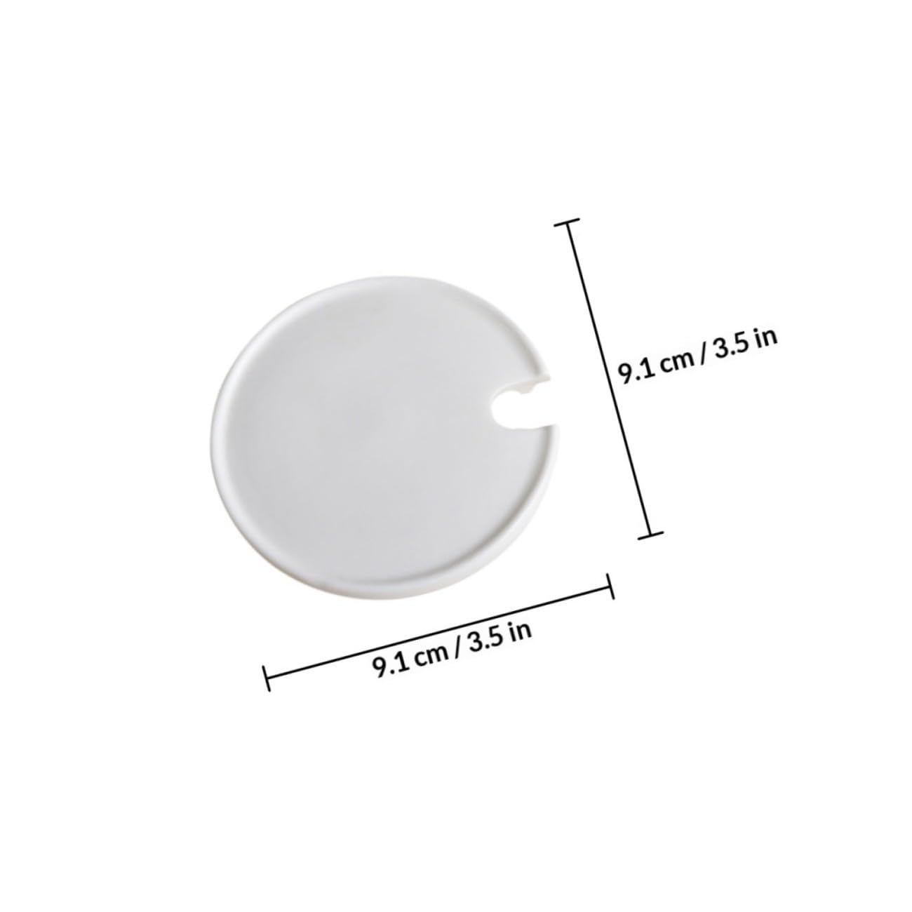 Tapa de Taza de Cerámica Color Blanco 5 Piezas, Diseño Boca para Cuchara