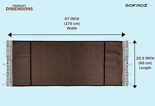 Image of Refrigerator Side by Side Door Waterproof, Dustproof, Protective Cover for Fridges with Extra Storage Space Nylon Top Cover with 6 Storage Pockets (170 x 65 cm) (Brown Lace)