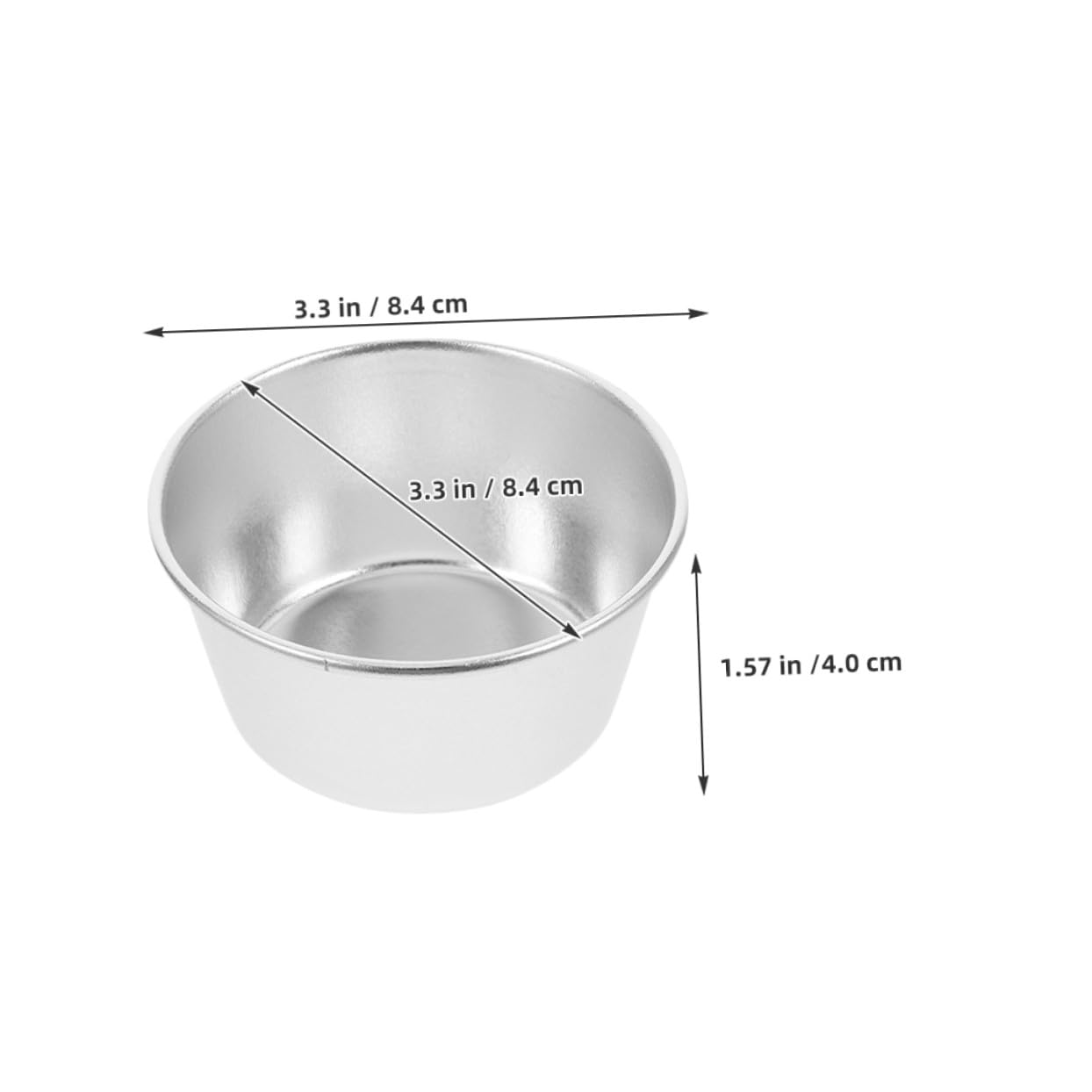 Moldes Carbono Tartas de Mini Piezas para 8 Acero Redondos | Superficie Antiadherente, Diseño Mini para Horneado Uniforme, Tono Plata, Uso en Repostería Casera