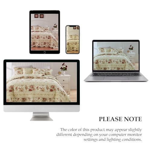 Greenland Home Antique Rose Full/Queen Quilt Set, Ecru by Greenland Home Fashions - Image 9