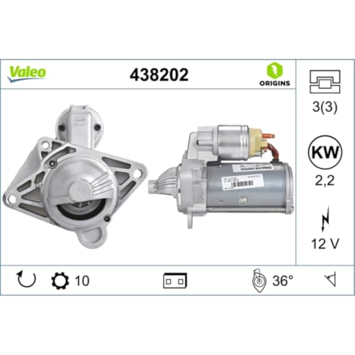 Evita fallos al encender con el motor de arranque Valeo 438202 de 10 dientes 4