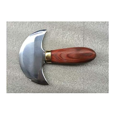 NIBD Leather Round Knife Doubled Edged Super Sharp Hand-cutting knife Most half moon knife For Leather Crafts DIY Cover