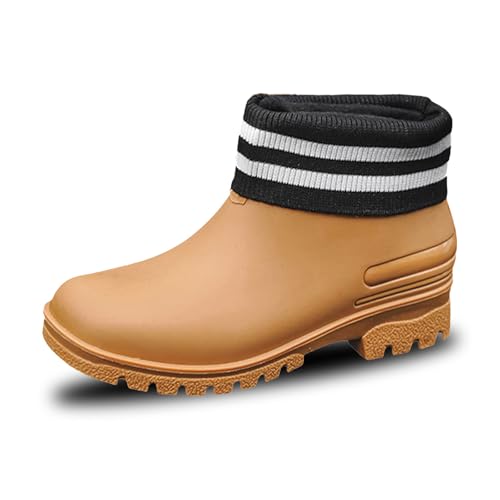 Zapatos de agua para parejas, lluvia, uso exterior, cien modelos de cuna, parte inferior gruesa, cómoda, antideslizante, goma de cocina, hombres y mujeres, para viajes y senderismo, Amarillo, 39.5 EU