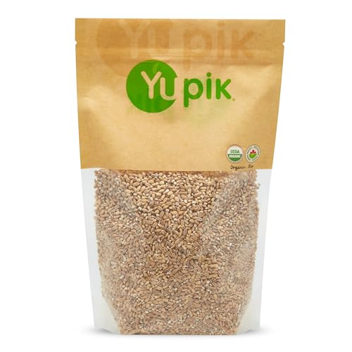 Yupik - Yupik Organic Pearl Barley, 1 kg, Non-GMO, Kosher, Vegan, Hulled Grains, Salt-Free, Oil-Free, Source of Fiber, Ideal for Cooking & Baking