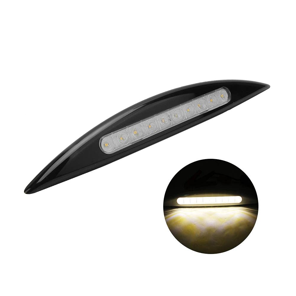 Lumière de caravane LED, 12V 5W voiture LED étanche extérieur porche auvent annexe lampe lumière jaune(Noir)