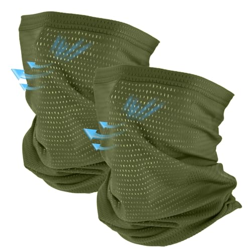 Image of Geyoga 2 /4 Pack Cooling Neck Gaiter Summer Breathable Balaclava Face Mask with Mesh Holes UV Protection Sun Scarf Men Women