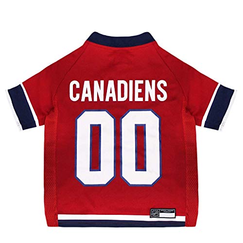 Image of NHL Montreal Canadiens Jersey for Dogs & Cats, Large. - Let Your Pet Be A Real NHL Fan!