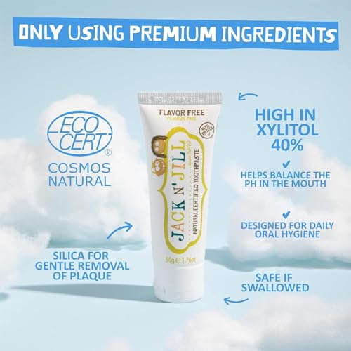 Image of Jack N' Jill Baby Silicone Finger Toothbrush, 1.76 fl oz Toothpaste | Flavor Free, Baby Toothbrush 6-12 Months, Infant Oral Care, Two Brushes Plus Case, Natural Toothpaste, No Artificial Dyes