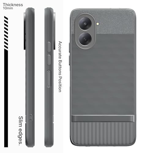 Image of Pikkme Back Cover for Redmi A7 Camera Protection 3D Hexa Cube Design Silicone Protective Bumper Case (Grey)