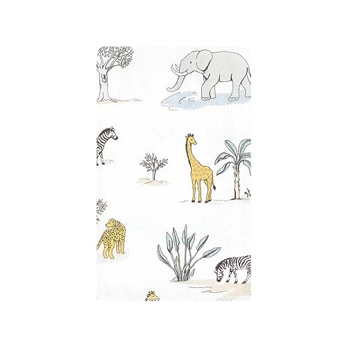 Image of Hudson Baby Unisex Baby Cotton Poly Flannel Burp Cloths, Boy Safari World 10-Pack, One Size