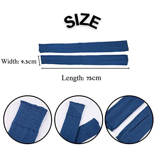 JK Home 73cm Long Knit Leg Warmers Over Knee Winter High Footless Yoga Socks for Women Girls, Long Boot Cuffs Dance Gaiters 80s Party Club Fancy Dress - Image 5