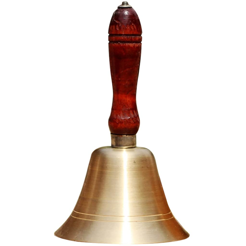 Handglocke, Messing-Handglocke, Hochzeitsglocken, Serviceglocke, Tierhandlung, Training oder Zerstreuung, Verwendung einer Handglocke, (Farbe: Gold, Größe: 6,7 * 3,8 Zoll) ( Color : Red , Size : 6.7*3