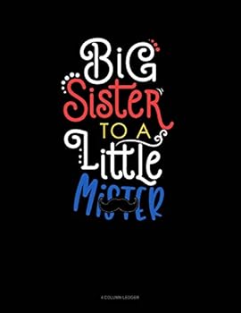 Paperback Big Sister to a Little MR: 4 Column Ledger Book