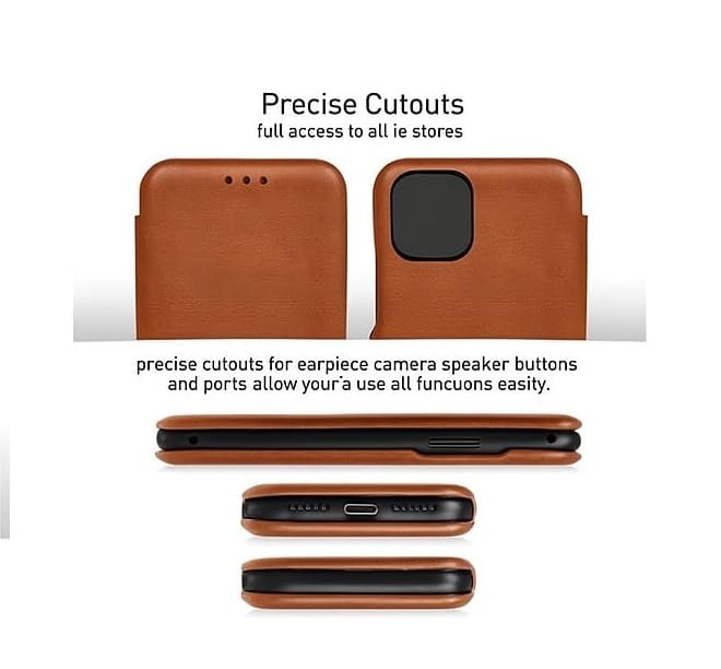 Image of WHITBULL Royal Leather Magnetic Flip case for OnePlus 15R 5G / One Plus 15R 5G Brown