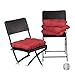 Relaxdays 10020805_47 Set 4 Cuscini per Sedia Imbottiti, Nastri, 40x40 cm, Casa e Giardino, Spessore 10 cm, Poliestere, Rosso