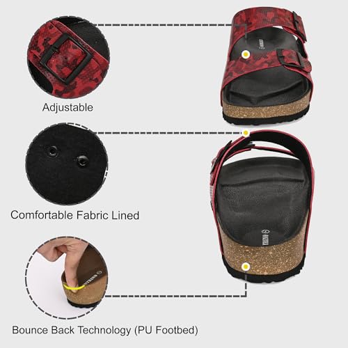 Image of Centrino Men's Berkin-Style Slip-On Sandals | Open Toe Design | Soft PU Footbed | Lightweight & Comfortable | Arch Support | On-Grip Sole | Casual Outdoor Wear (9213)