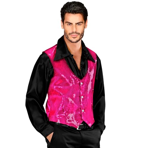 W WIDMANN MILANO Party Fashion - Gilet à paillettes pour hommes, tenue à paillettes pour carnaval, costume pour fêtes et spectacles