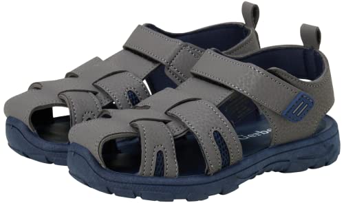 Gerber Boys' Sandals - Closed Toe Fisherman Sports Sandals Water Shoes (Toddler/Boy), Size 9 Toddler, Grey #TOP23