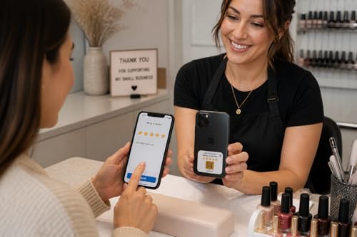 Avis Google QR code mini carte NFC sans fil pour smartphone iPhone Android et commerce local
