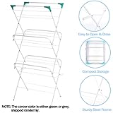Vivo Technologies 3 Tier Deluxe 14m Foldable Clothes Airer, Washing Line Horse Laundry Dryer Indoor Folding Drying Racks 4 Corner Hooks White - Image 4